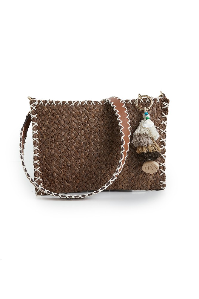 Geantă crossbody cu paie
