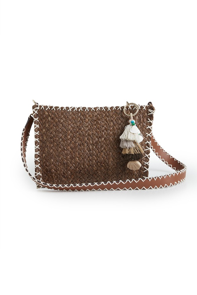 Geantă crossbody cu paie