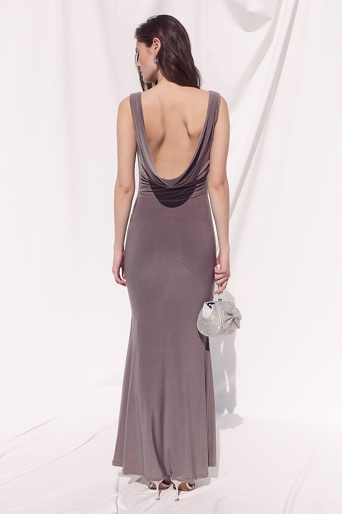 Maxi draped dress - Gold label