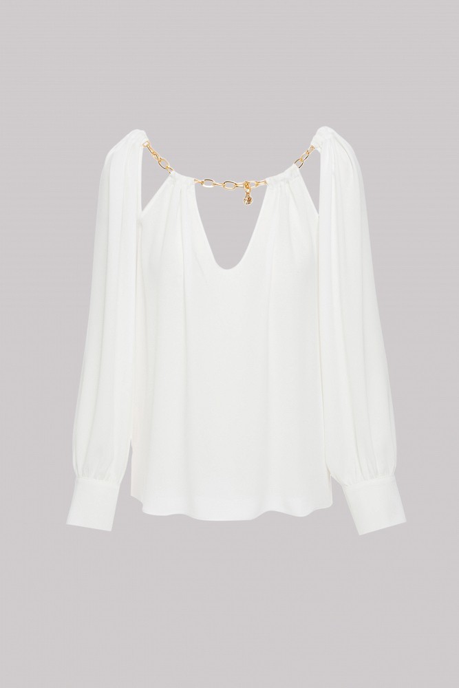 Блуза с декоративна верижка