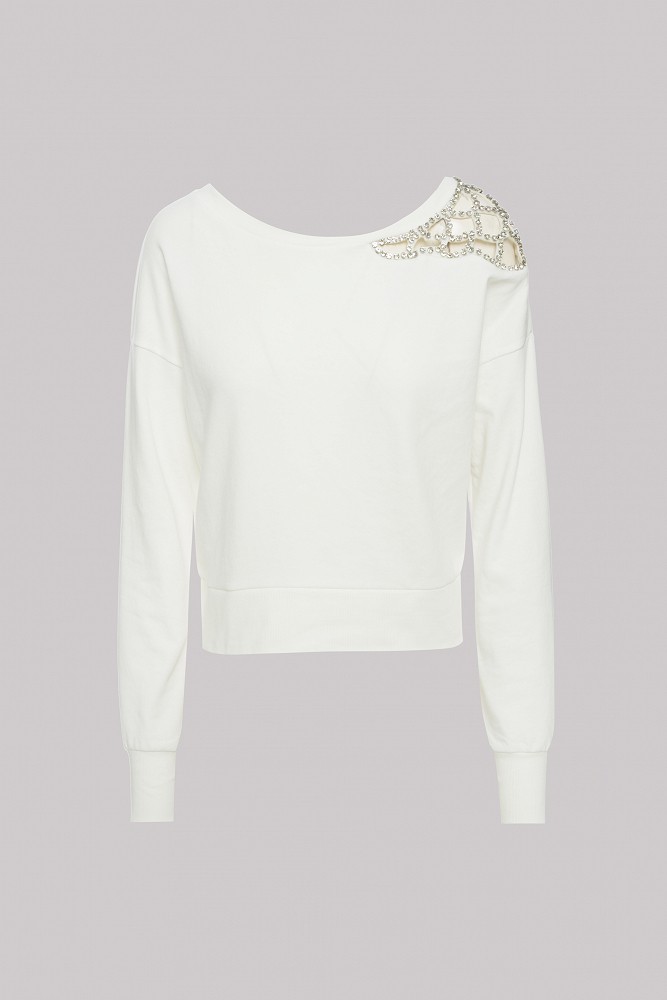 Sweater with cutwork