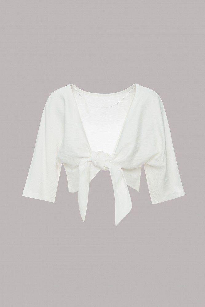 Crop top with front knot fastening