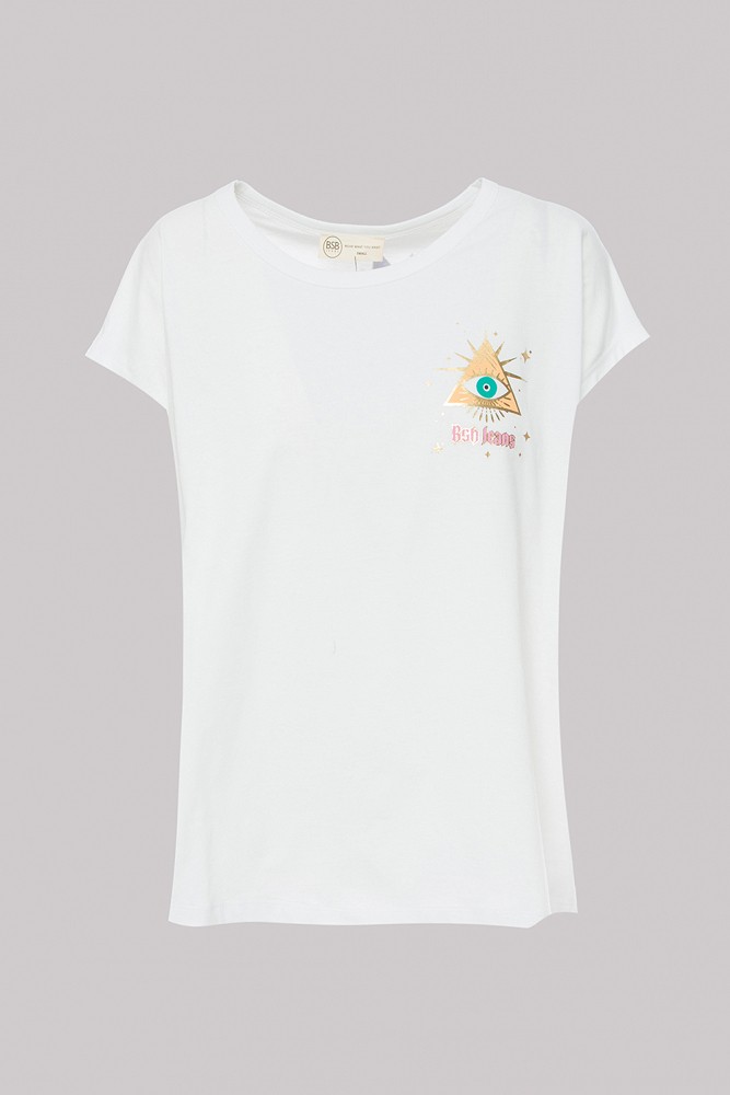 T-shirt with shinny print