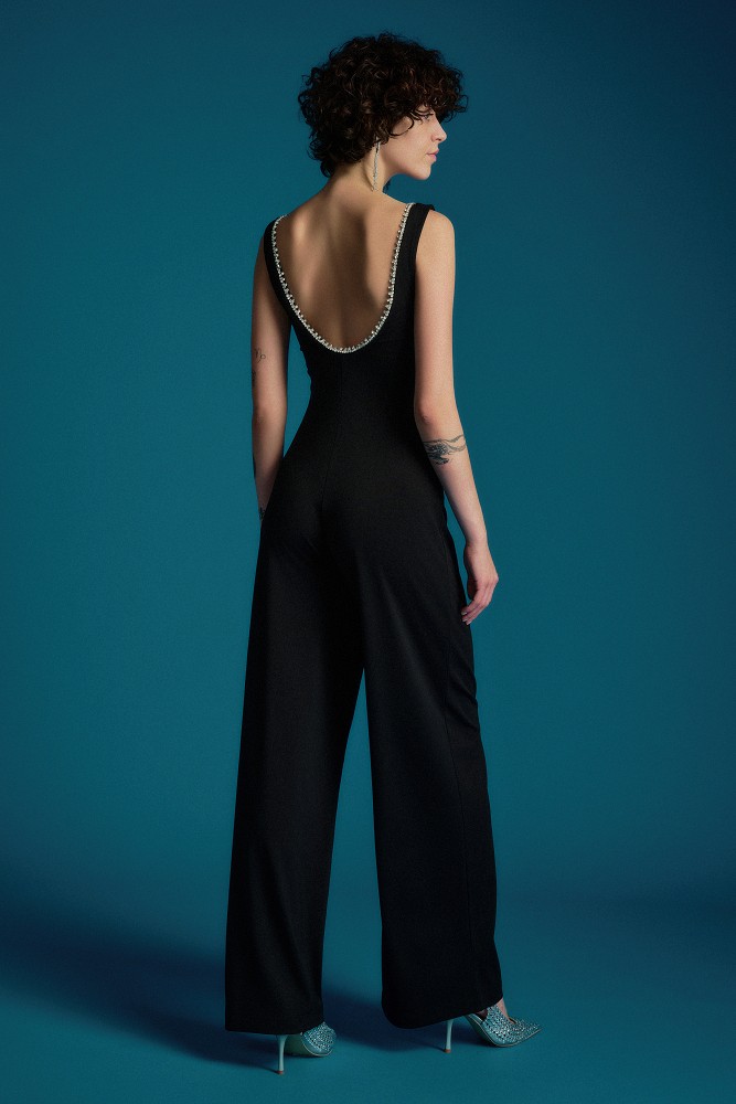 Jumpsuit with shiny stones - Gold Label