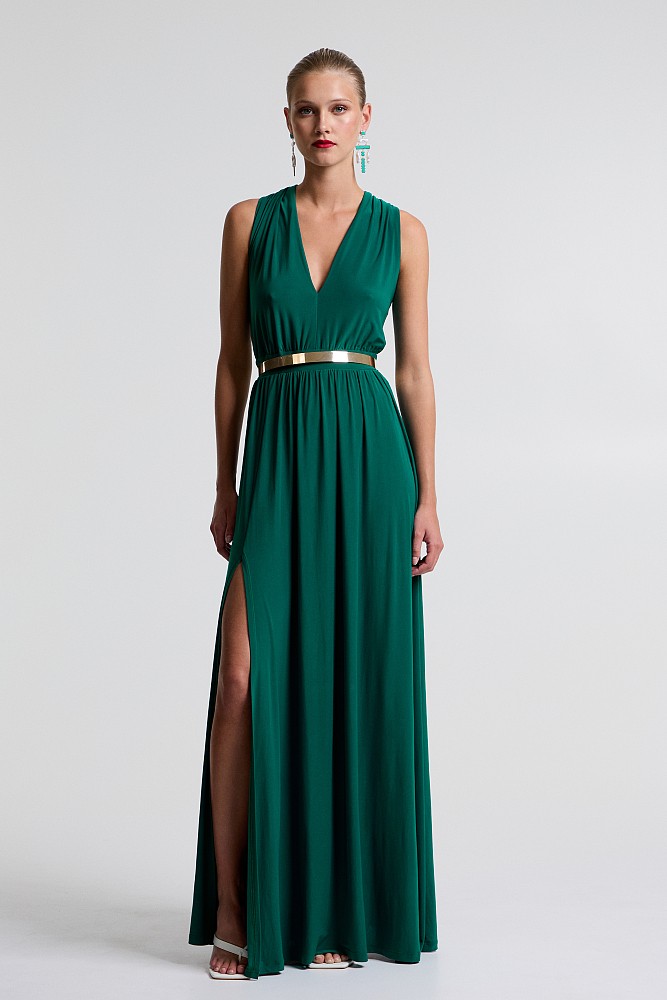 Maxi dress with crossed back