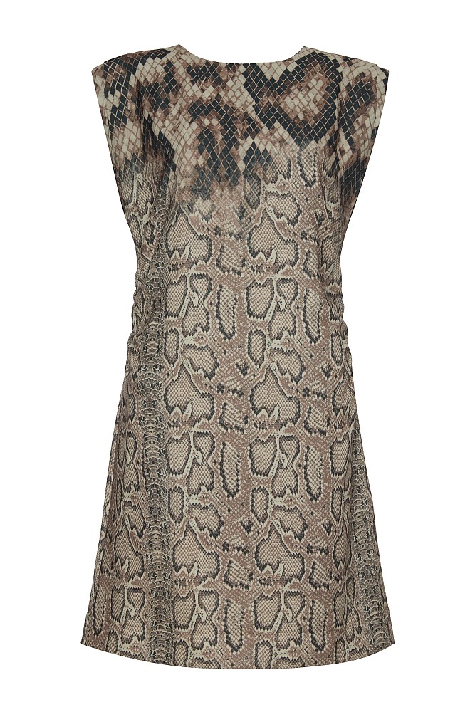 Μίνι αμάνικο animal print φόρεμα