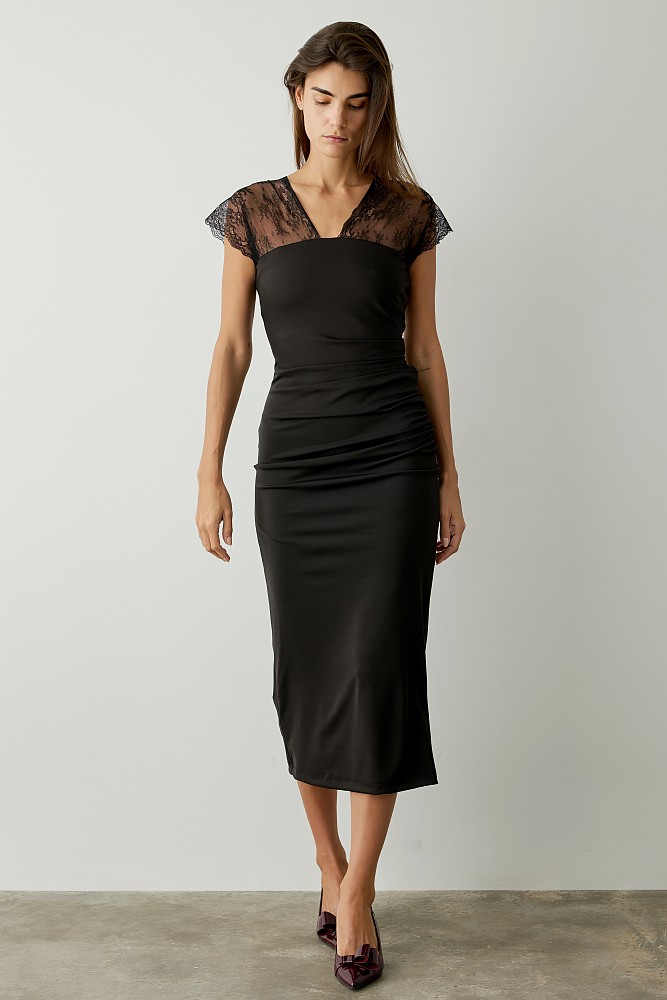 Vestido midi encaje