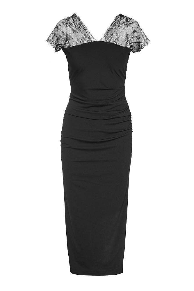 Vestido midi encaje