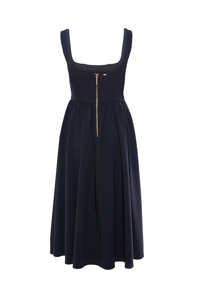 Midi dress with corset bustier