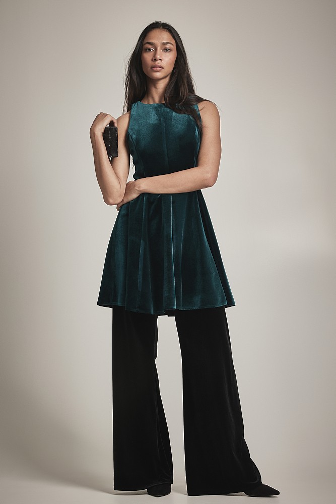 Mini velvet klos dress