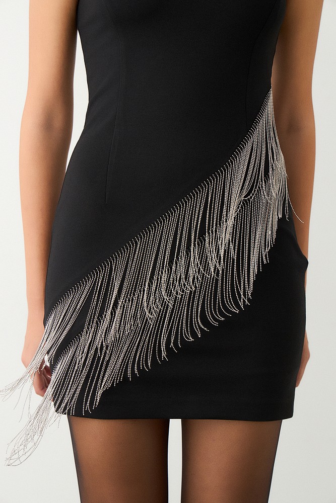 Mini dress with chains