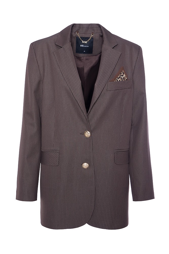 Ριγέ σακάκι με μαντήλι