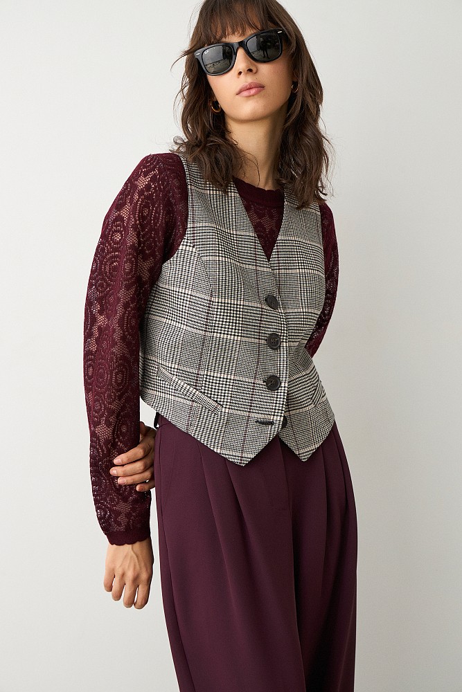 Plaid vest
