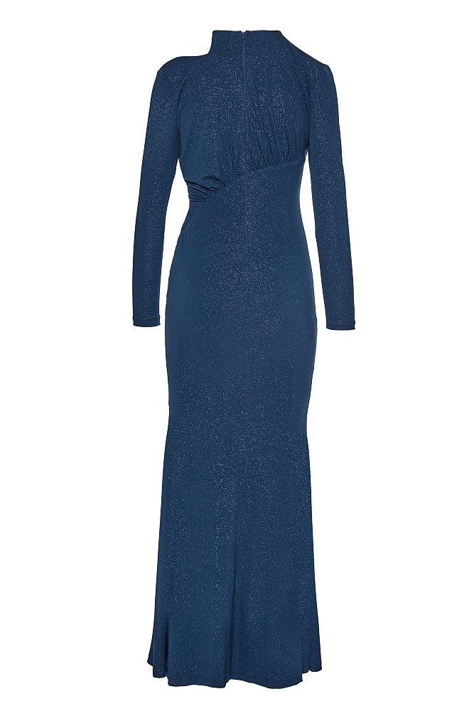 Maxi cut out dress with lurex - Gold label