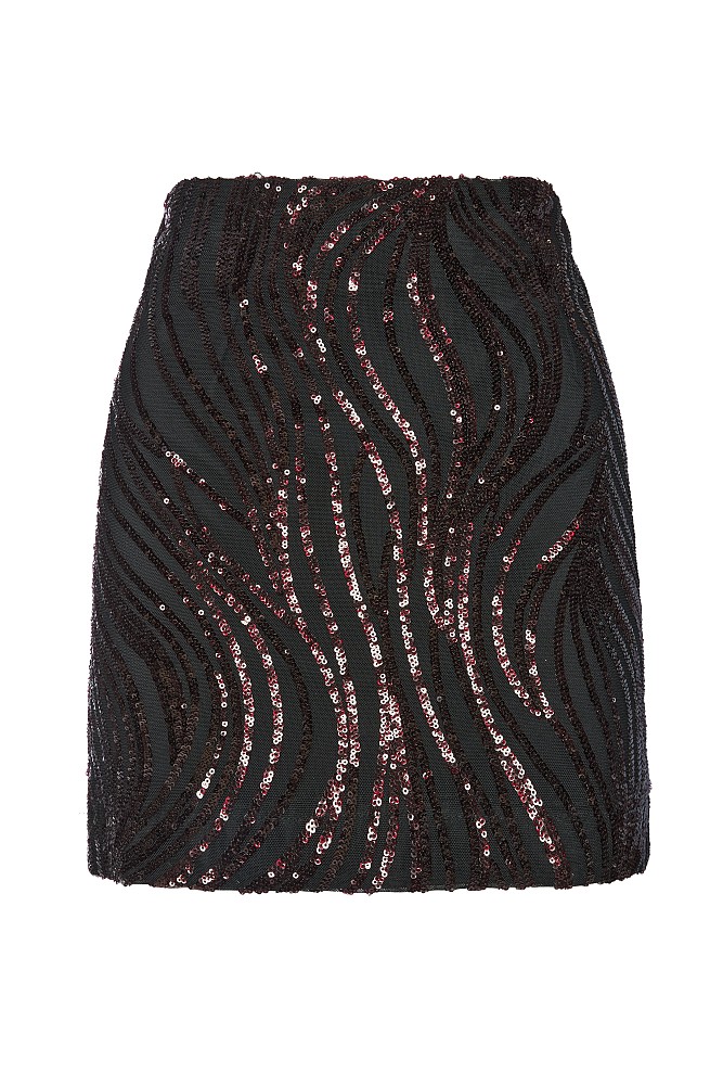 Mini sequined skirt - Gold label