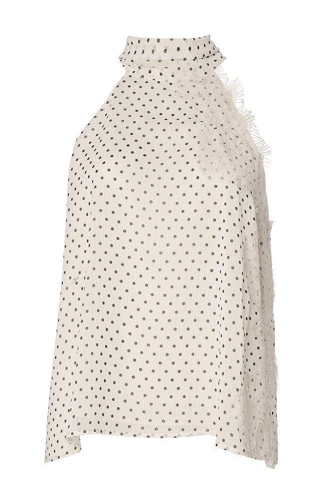Πουά halter neck τοπ
