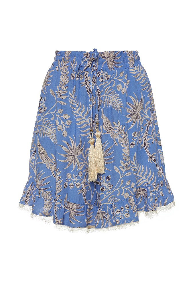 Shorts estampados con volantes