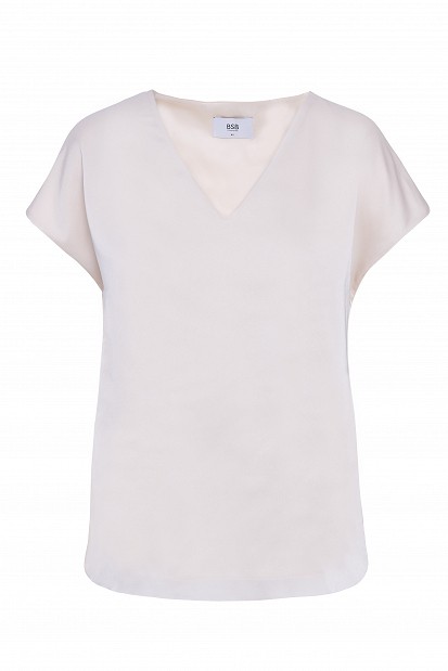 Basic satin-look blouse
