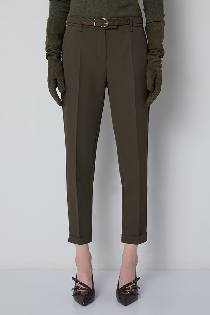 Cropped cigarette trousers