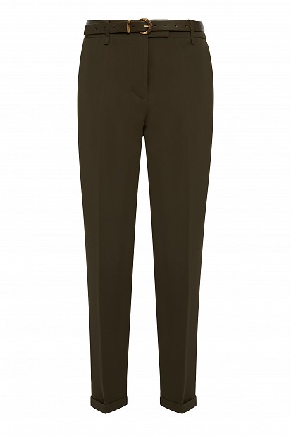 Cropped cigarette trousers