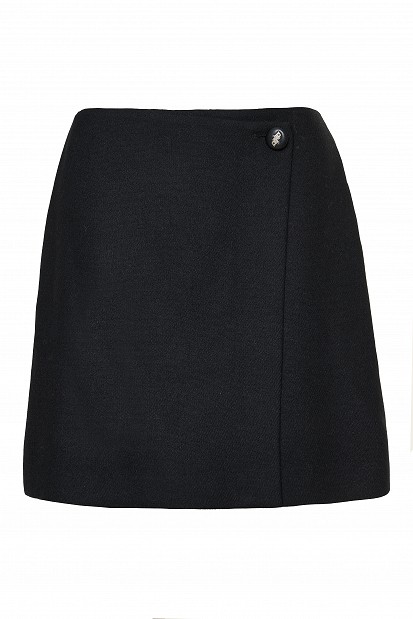 Wrap-style mini skirt