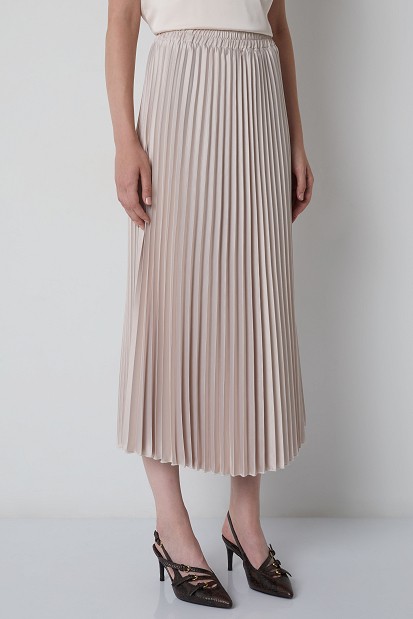 Midi pleated skirt