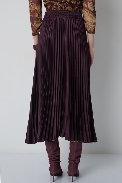 Midi pleated skirt
