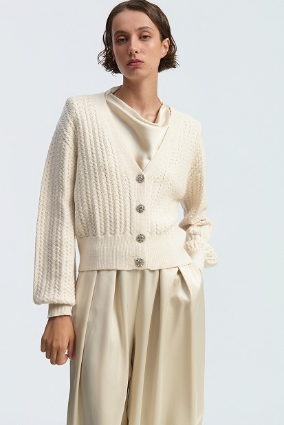 Кnit cardigan with jewel buttons
