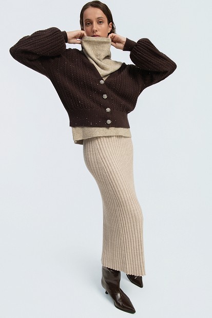 Кnit cardigan with jewel buttons
