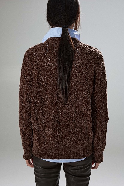 Knitted cardigan with jewel buttons