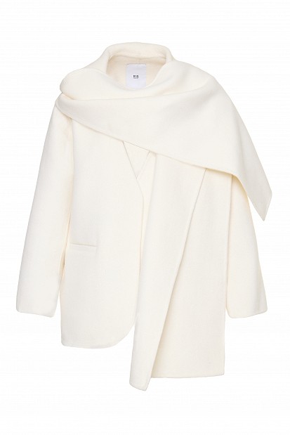 Short coat with matching scarf