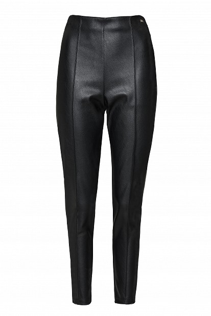 Mixed-fabric leggings