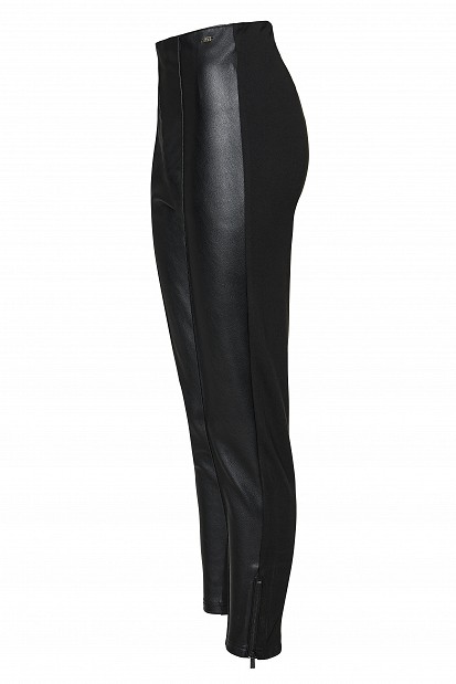 Mixed-fabric leggings