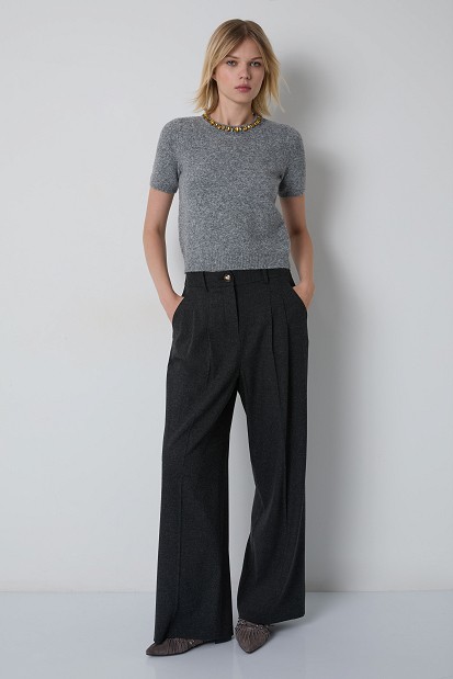 Sweater with decorative stones