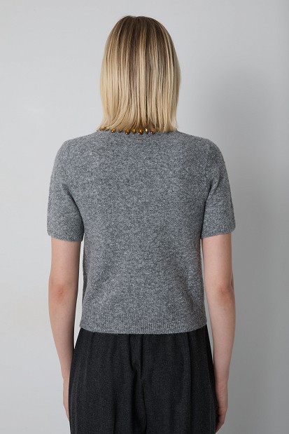 Sweater with decorative stones
