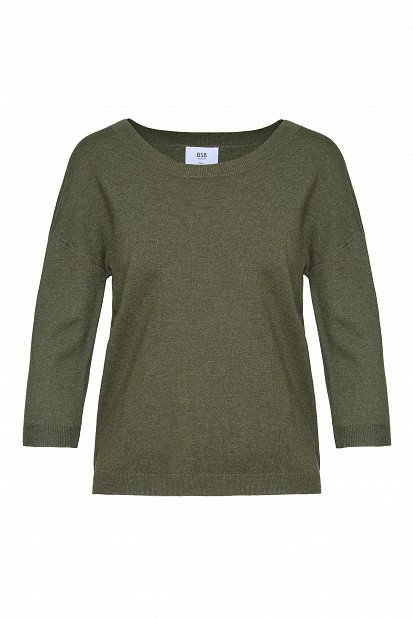 Basic sweater with 3/4 sleeves