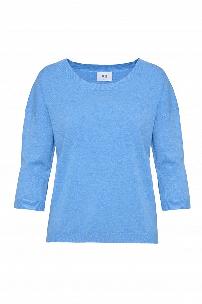 Pulover basic cu mâneci 3/4