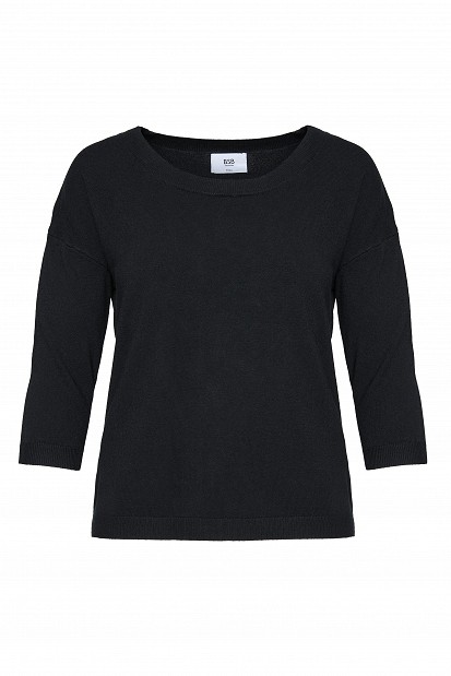 Pulover basic cu mâneci 3/4