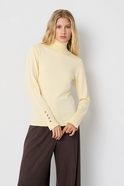 Knitted turtleneck blouse