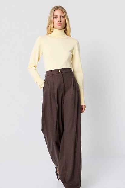 Knitted turtleneck blouse