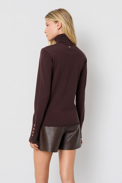 Knitted turtleneck blouse