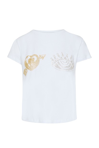 T-shirt με σχέδια από στρας