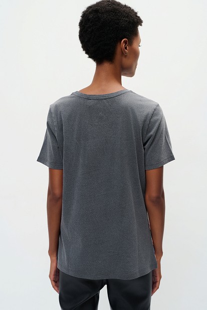 Printed T-shirt with rhinestones