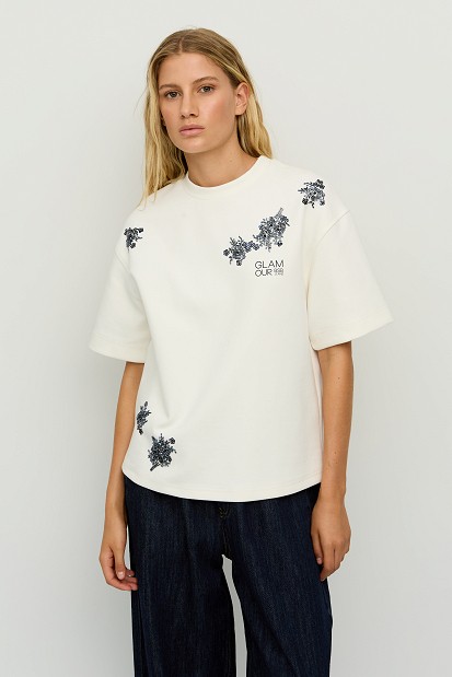 T-shirt με διακοσμητικές χάντρες