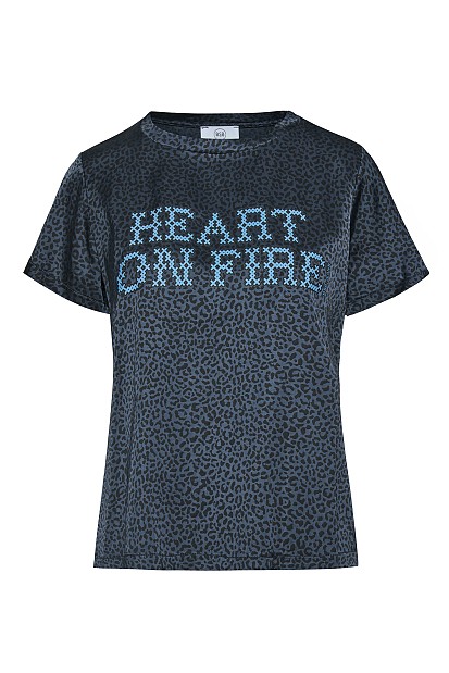 Animal print T-shirt με τύπωμα