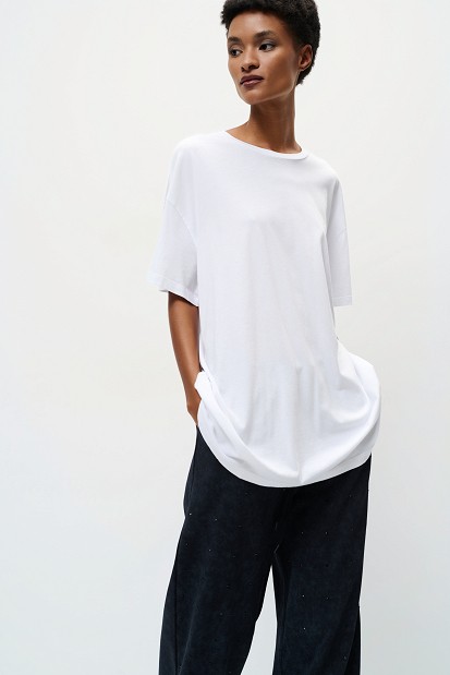 Oversized cotton blouse