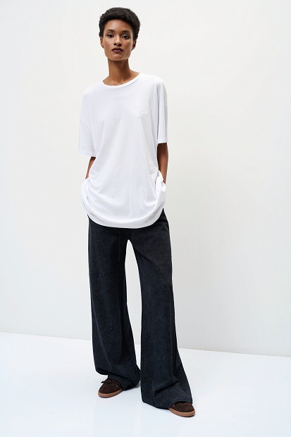 Oversized cotton blouse