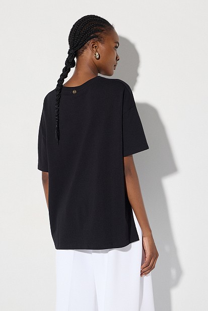 Oversized βαμβακερή μπλούζα