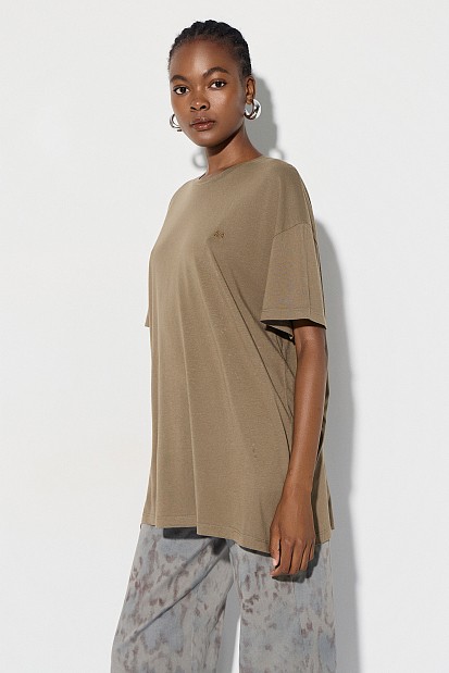 Oversized βαμβακερή μπλούζα