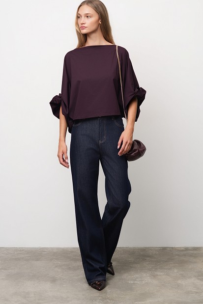 Blouse with balloon sleeves